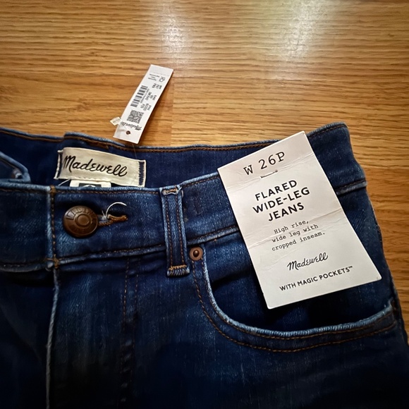 Madewell Petite Crop Wide Leg Jeans Size 26 - Picture 2 of 4